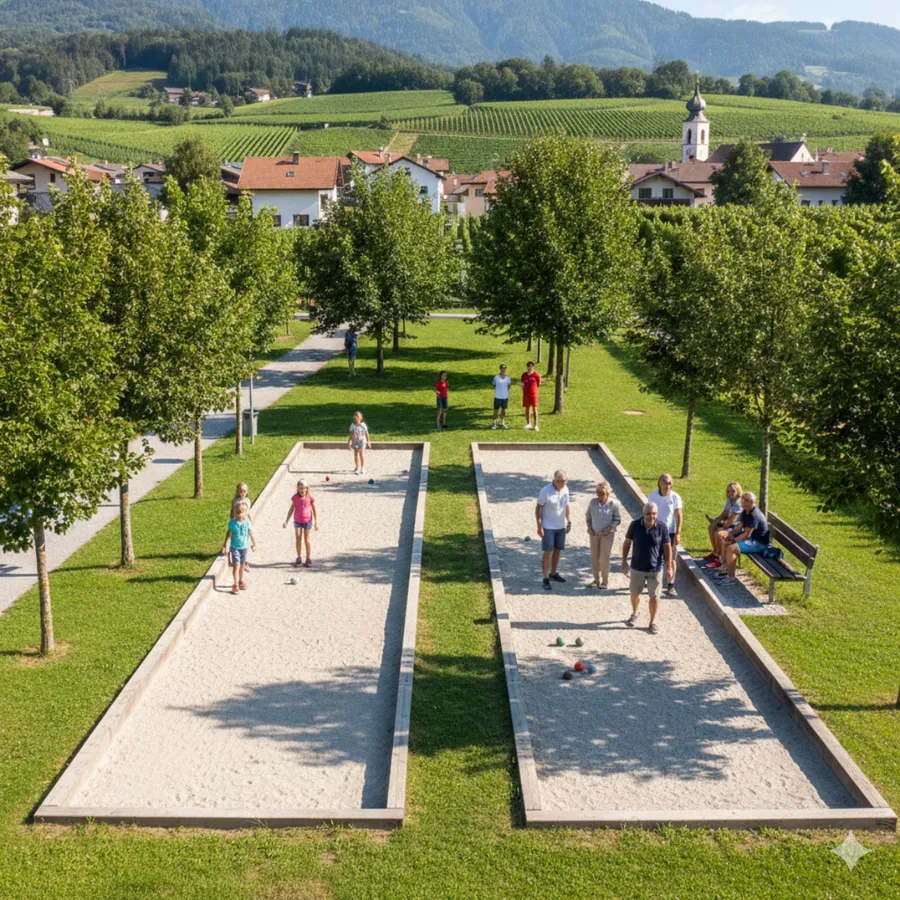 Campo da bocce a Bachau