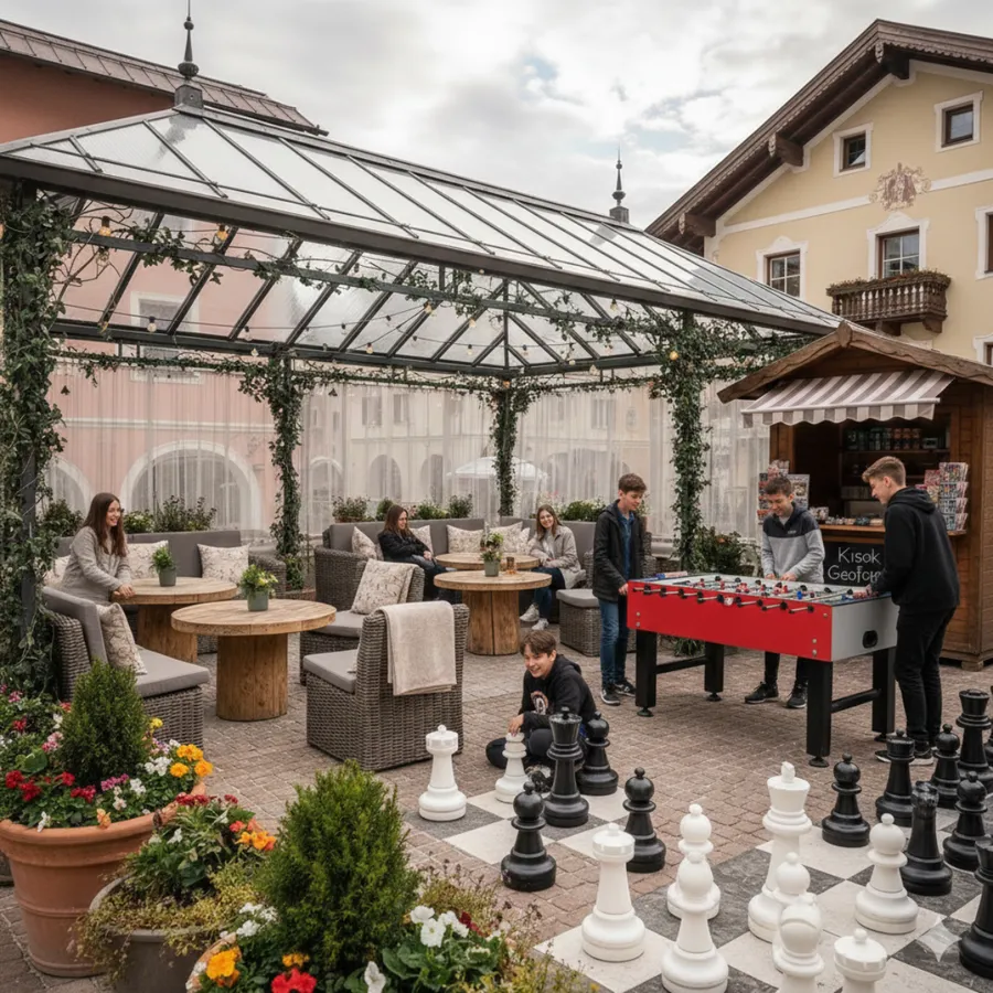 Chill-out-area al  luogo della festa (con chiosco)