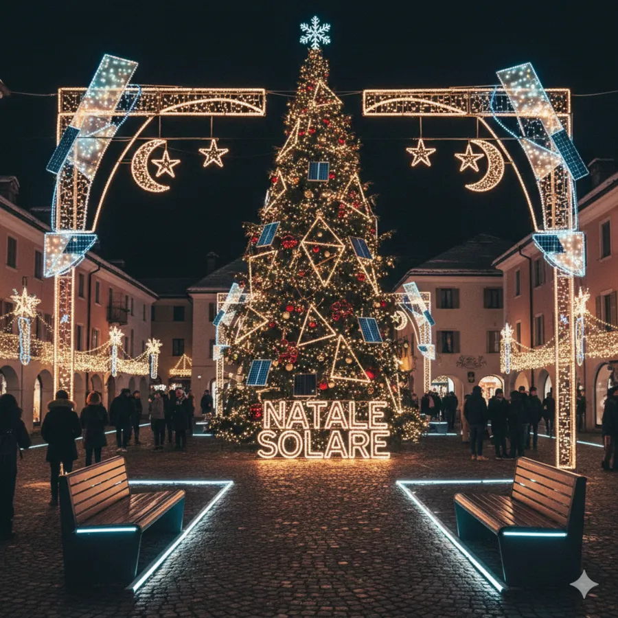 Illuminazione natalizia solare