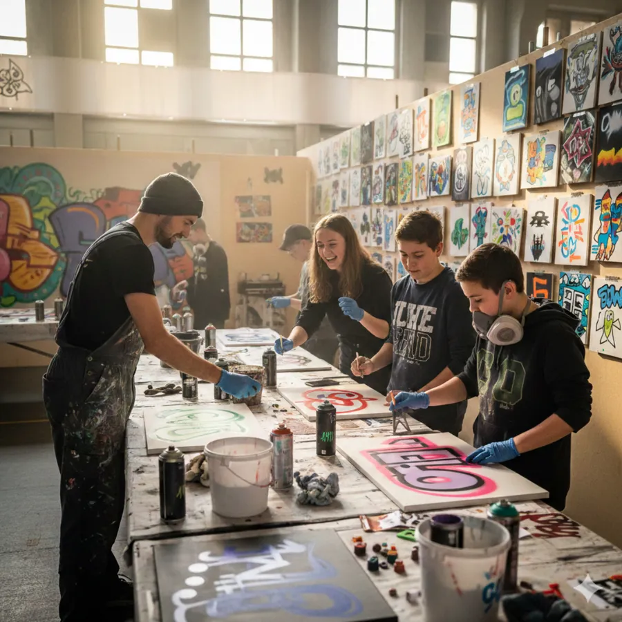 Graffiti nei sottopassaggi e nei luoghi di ritrovo