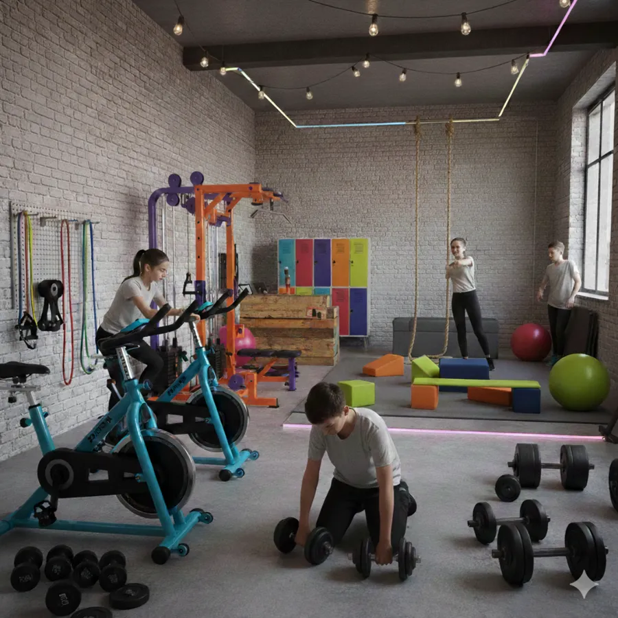 Attrezzature fitness al 2 piano dello Sporttreff