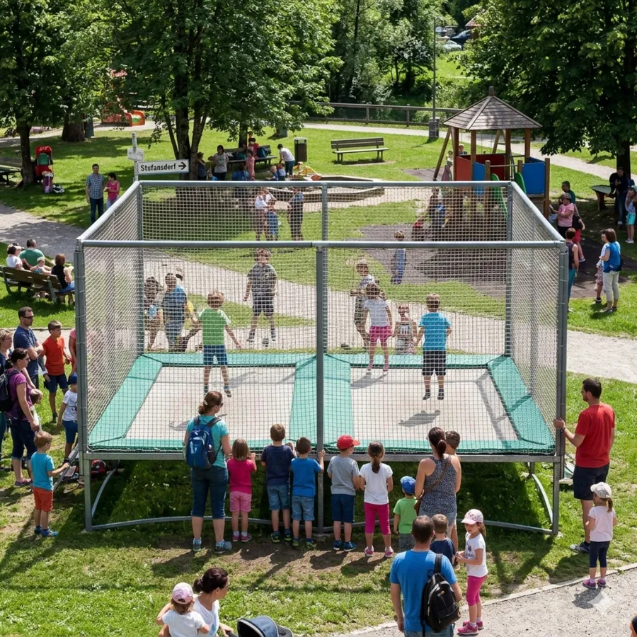 Trampolino nel parco