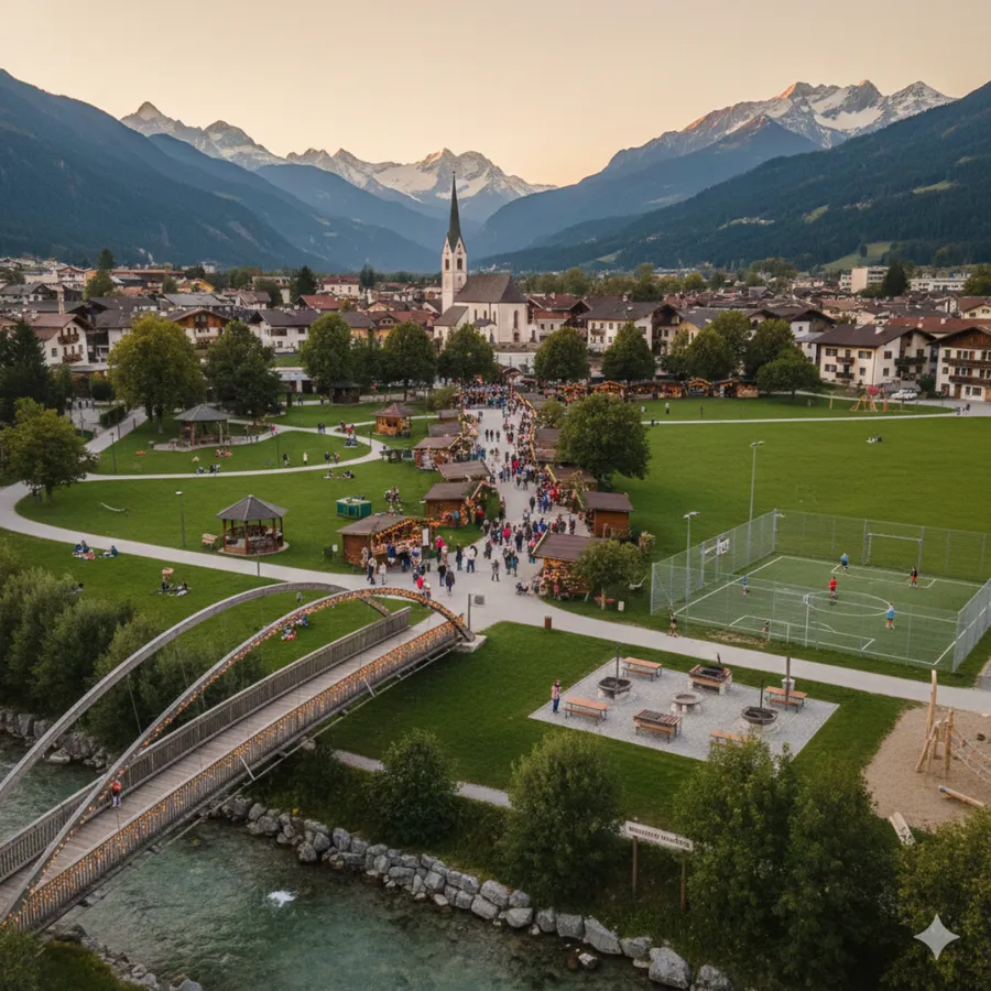 Piazzale ricreativo e parco