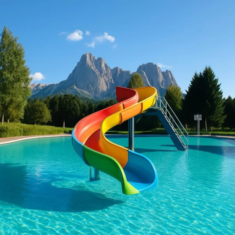 Scivolo acquatico in piscina